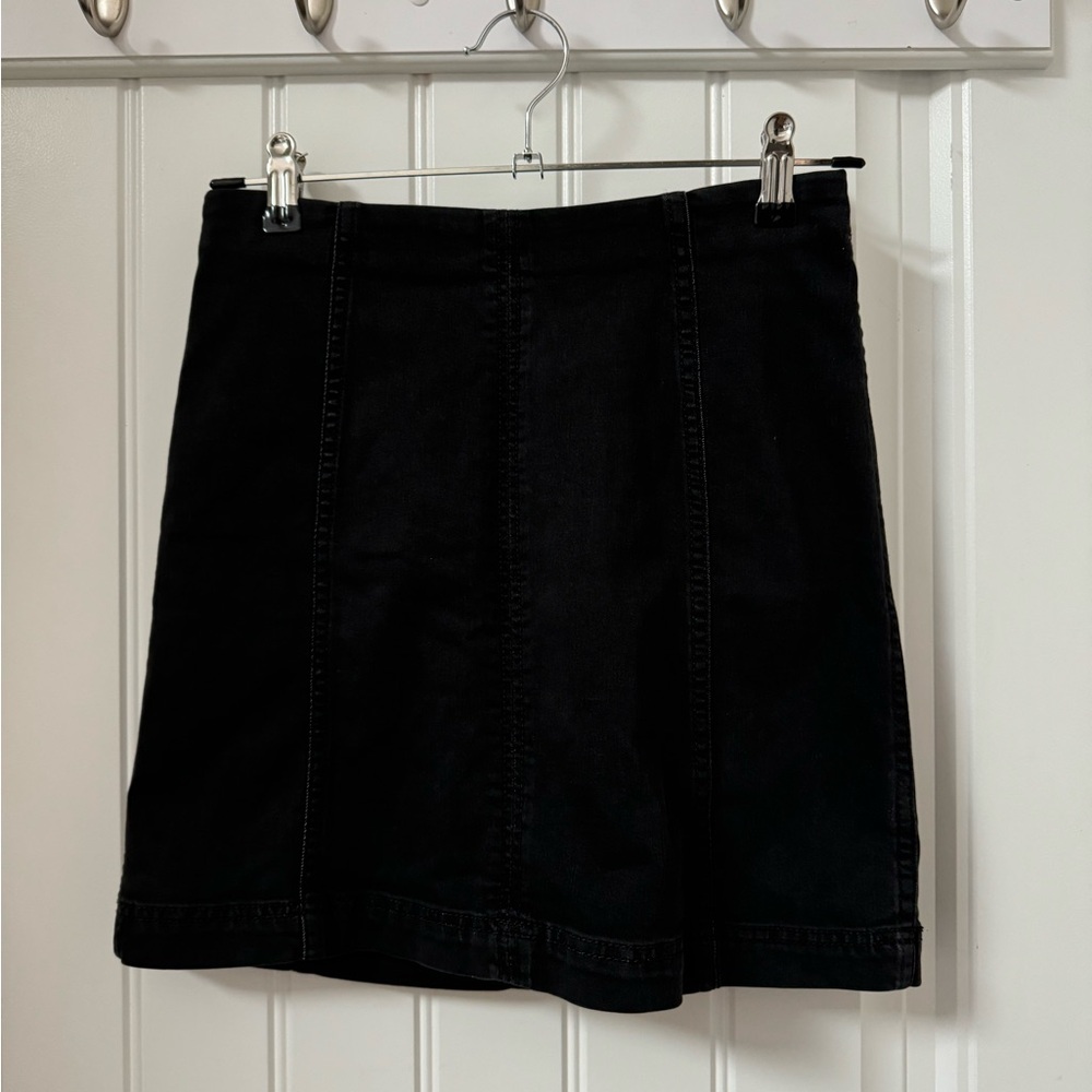 Free People Black Denim Skirt Size 4
